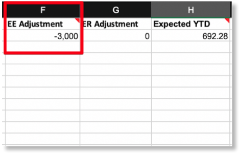 A screenshot of a spreadsheet  Description automatically generated